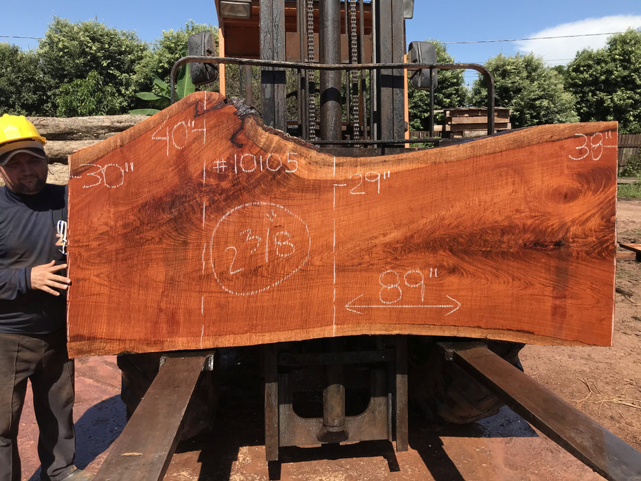 Jatoba / Brazilian #10105 –2-3/8″ x  29″ to 40"  x  89" FREE SHIPPING within the Contiguous US. freeshipping - Big Wood Slabs