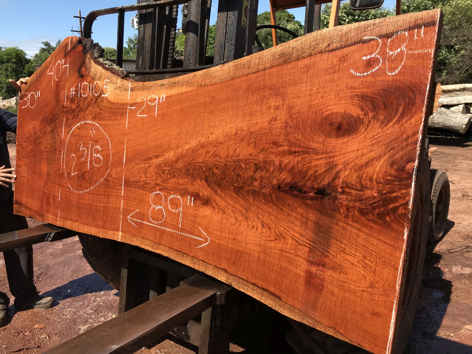 Jatoba / Brazilian #10105 –2-3/8″ x  29″ to 40"  x  89" FREE SHIPPING within the Contiguous US. freeshipping - Big Wood Slabs