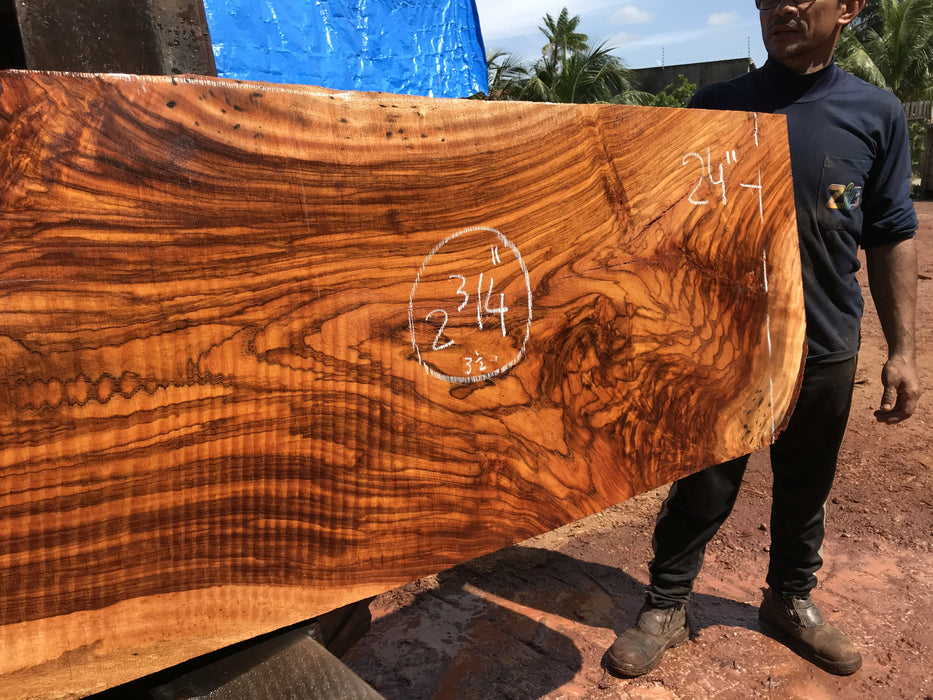 Jatoba / Brazilian #10111 –2-3/4″ x  24"  x   130" FREE SHIPPING within the Contiguous US. freeshipping - Big Wood Slabs