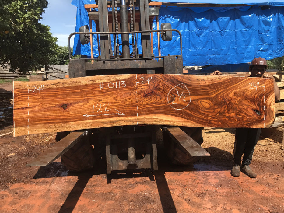 Jatoba / Brazilian #10113 –2-1/2″ x  24"  x   122" FREE SHIPPING within the Contiguous US. freeshipping - Big Wood Slabs