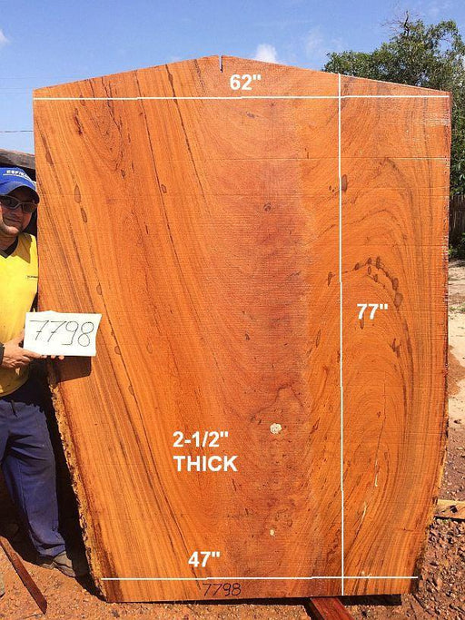 Angelim Pedra #7798 - 2-1/2" x 47" to 62" x 77" FREE SHIPPING within the Contiguous US. freeshipping - Big Wood Slabs