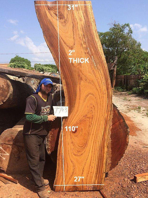 Angelim Pedra #7743 - 2" x 27" to 31" x 110" FREE SHIPPING within the Contiguous US. freeshipping - Big Wood Slabs