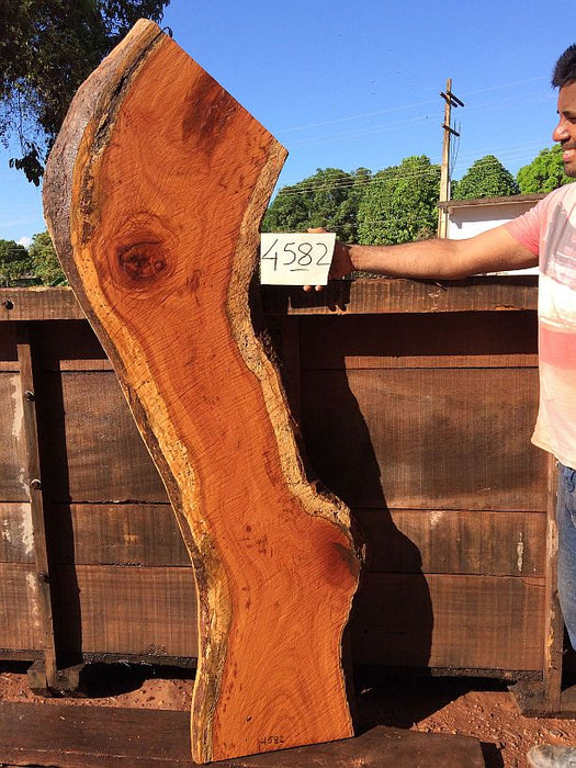 Cumaru / Brazilian Teak #4582 - 2-1/2" x 13" to 17" x 70" FREE SHIPPING within the Contiguous US. freeshipping - Big Wood Slabs