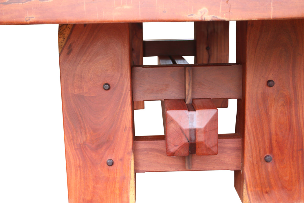 Angelim Pedra Table w/ Cumaru base #3922 - 31-1/2" x 50-3/4" x 115-1/2" FREE SHIPPING within the Contiguous US. freeshipping - Big Wood Slabs