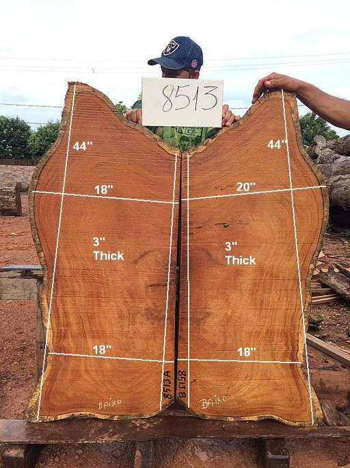 Garapa #8513- 3" x 18" to 20" x 44" FREE SHIPPING within the Contiguous US. freeshipping - Big Wood Slabs
