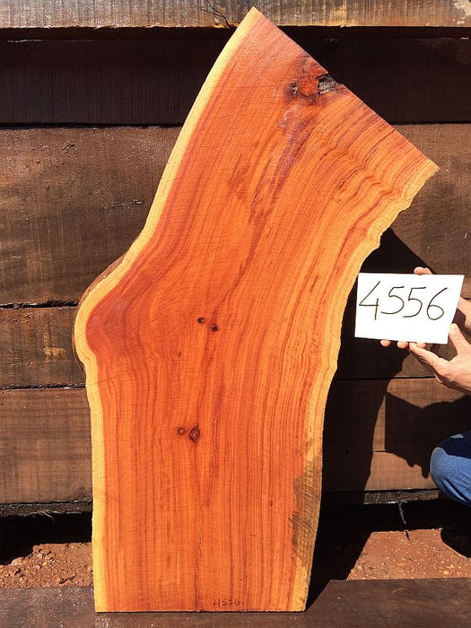 Cumaru / Brazilian Teak #4556 - 2-1/4" x 15" to 21" x 44" FREE SHIPPING within the Contiguous US. freeshipping - Big Wood Slabs