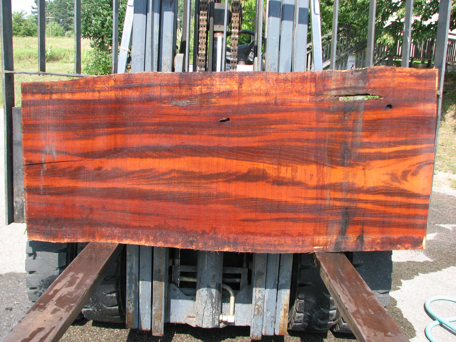 Goncalo Alves / Tigerwood #7068- 2-1/8" x 23-1/4" to 27" x 66" FREE SHIPPING within the Contiguous US. freeshipping - Big Wood Slabs
