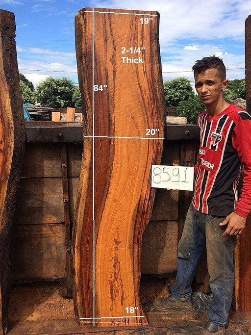 Angelim Pedra #8591 - 2-1/4" x 18" to 20" x 84" FREE SHIPPING within the Contiguous US. freeshipping - Big Wood Slabs
