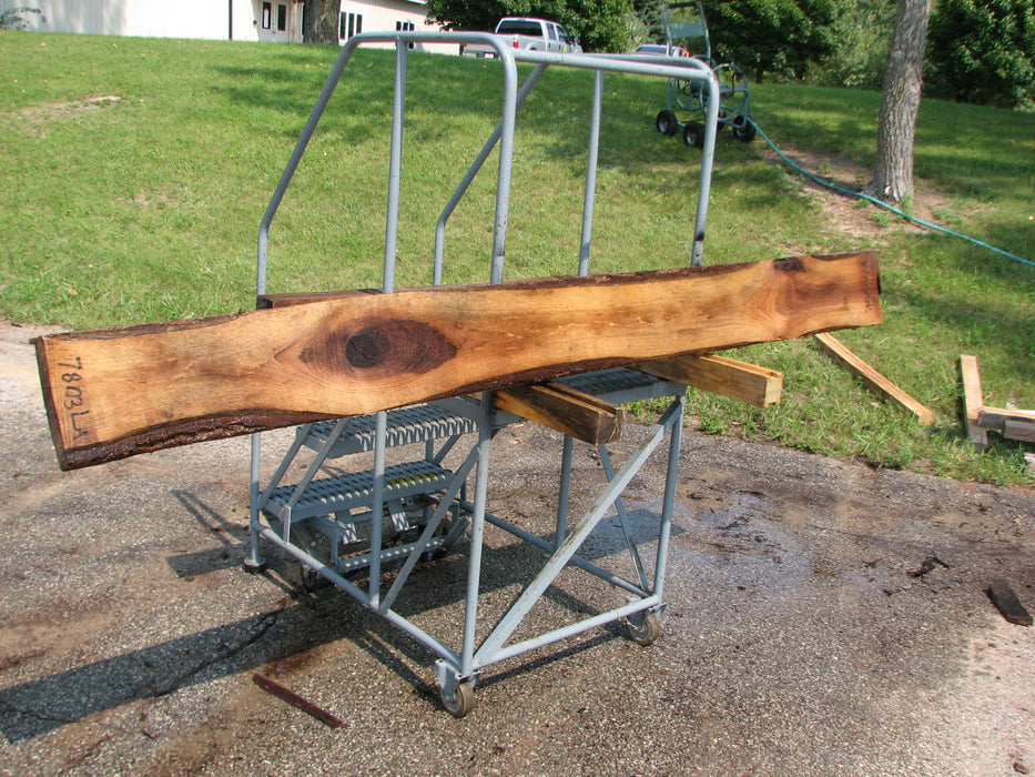 Walnut, American #7803(LA)  1-3/4" x 6" to 8" x 90" - FREE SHIPPING within the Contiguous US. freeshipping - Big Wood Slabs