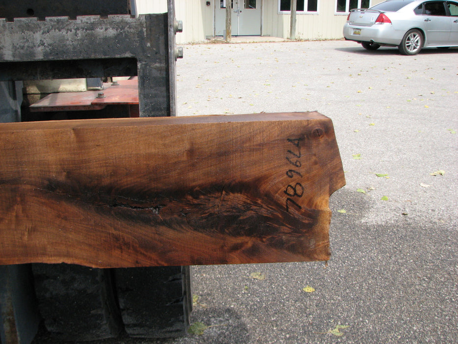 Walnut, American #7896(LA) - 5" x 9" to 11" x 92" - FREE SHIPPING within the Contiguous US. freeshipping - Big Wood Slabs