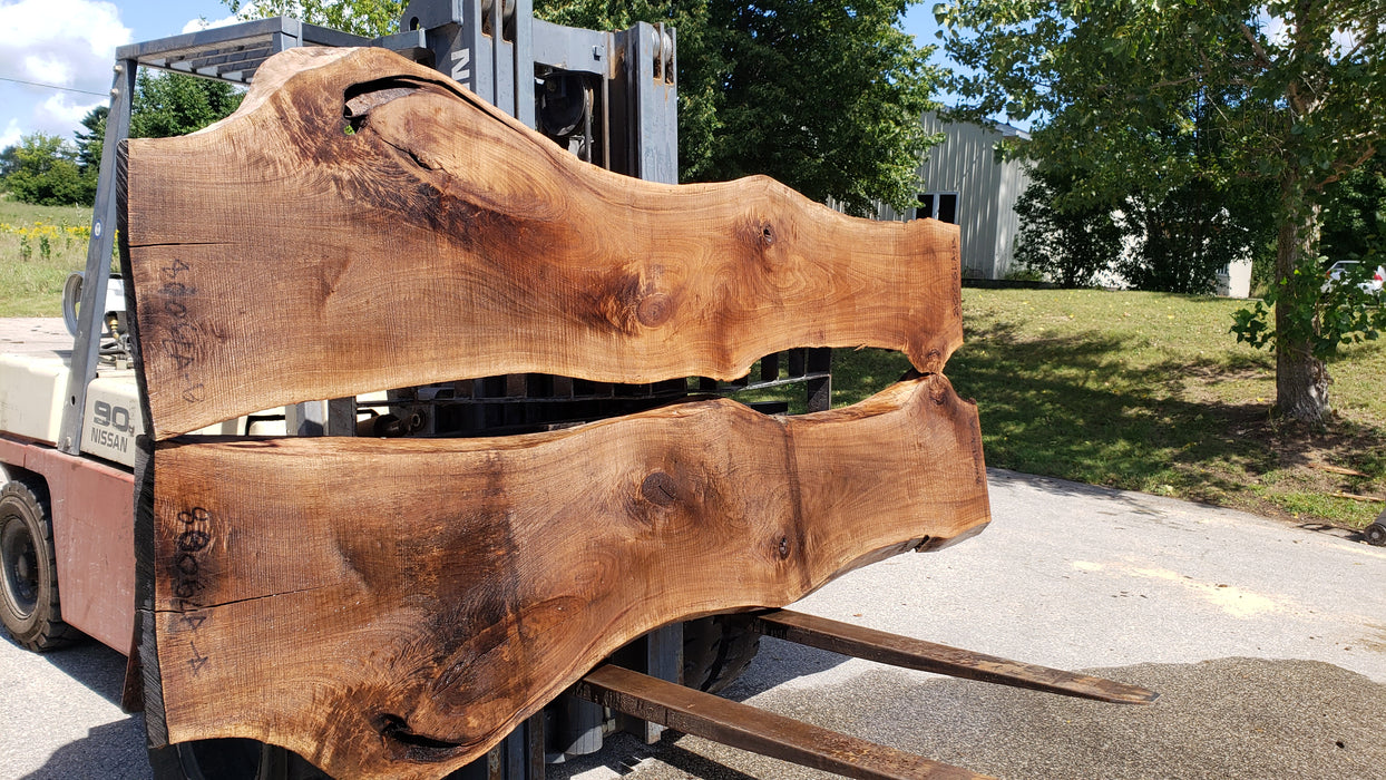 Walnut, American #8006(LA)- Book Matched Set - 2-1/4" x (44" to 60") x 121" - FREE SHIPPING within the Contiguous US. freeshipping - Big Wood Slabs