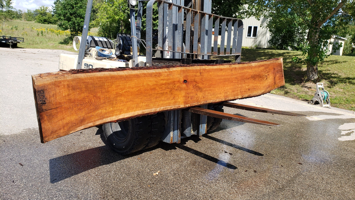 Cherry, American / Flame Figure #8012 (LA) - 2-1/2" x 18" to 21" x 175" FREE SHIPPING within the Contiguous US. freeshipping - Big Wood Slabs