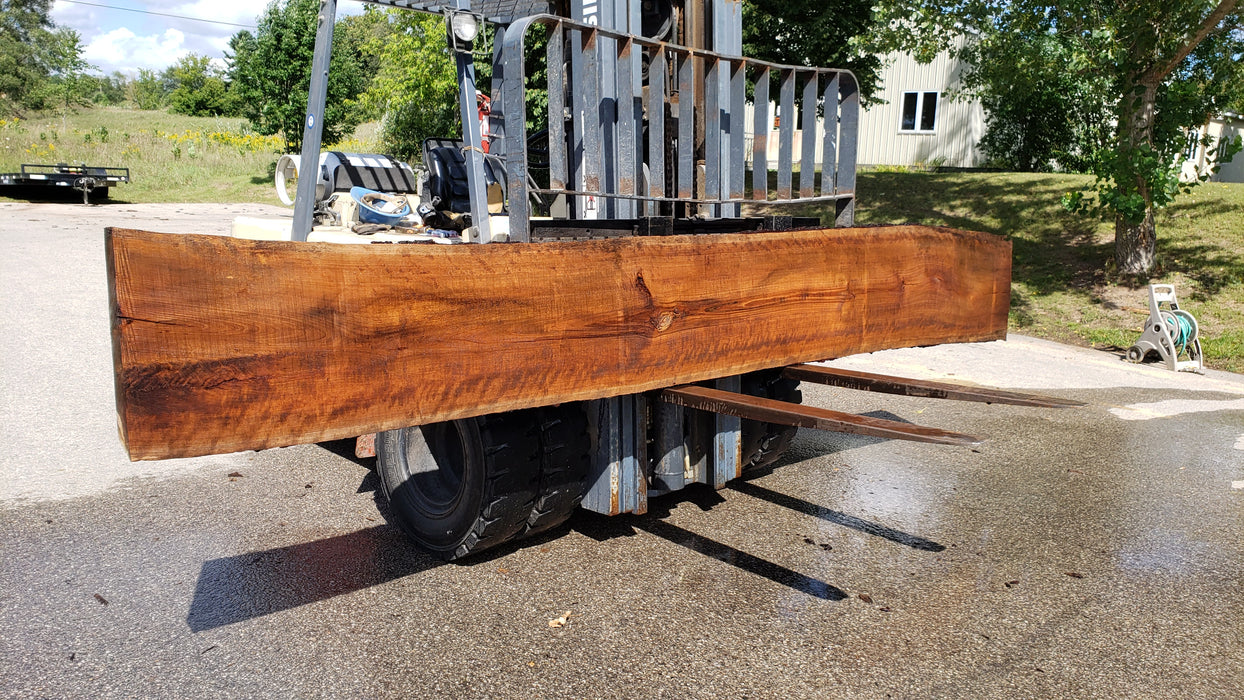 Cherry, American / Flame Figure #8012 (LA) - 2-1/2" x 18" to 21" x 175" FREE SHIPPING within the Contiguous US. freeshipping - Big Wood Slabs