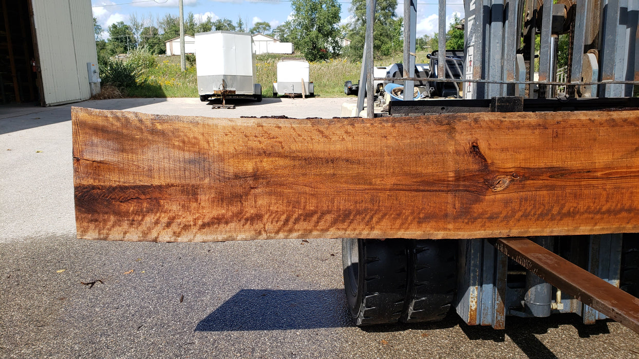 Cherry, American / Flame Figure #8012 (LA) - 2-1/2" x 18" to 21" x 175" FREE SHIPPING within the Contiguous US. freeshipping - Big Wood Slabs