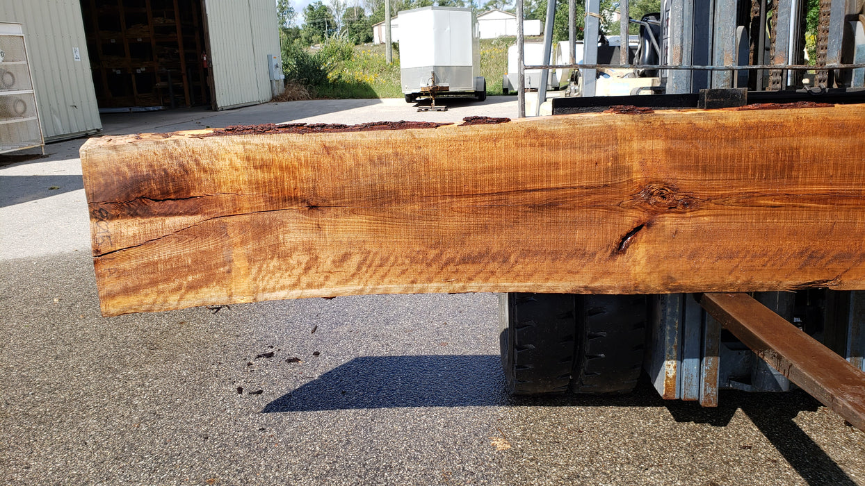 Cherry, American / Flame Figure #8015 (LA) - 2-1/2" x 20" to 23" x 174" FREE SHIPPING within the Contiguous US. freeshipping - Big Wood Slabs