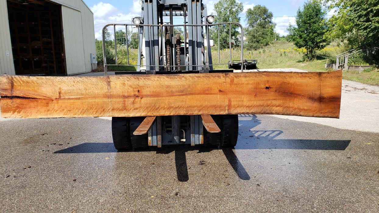 Cherry, American / Flame Figure #8015 (LA) - 2-1/2" x 20" to 23" x 174" FREE SHIPPING within the Contiguous US. freeshipping - Big Wood Slabs