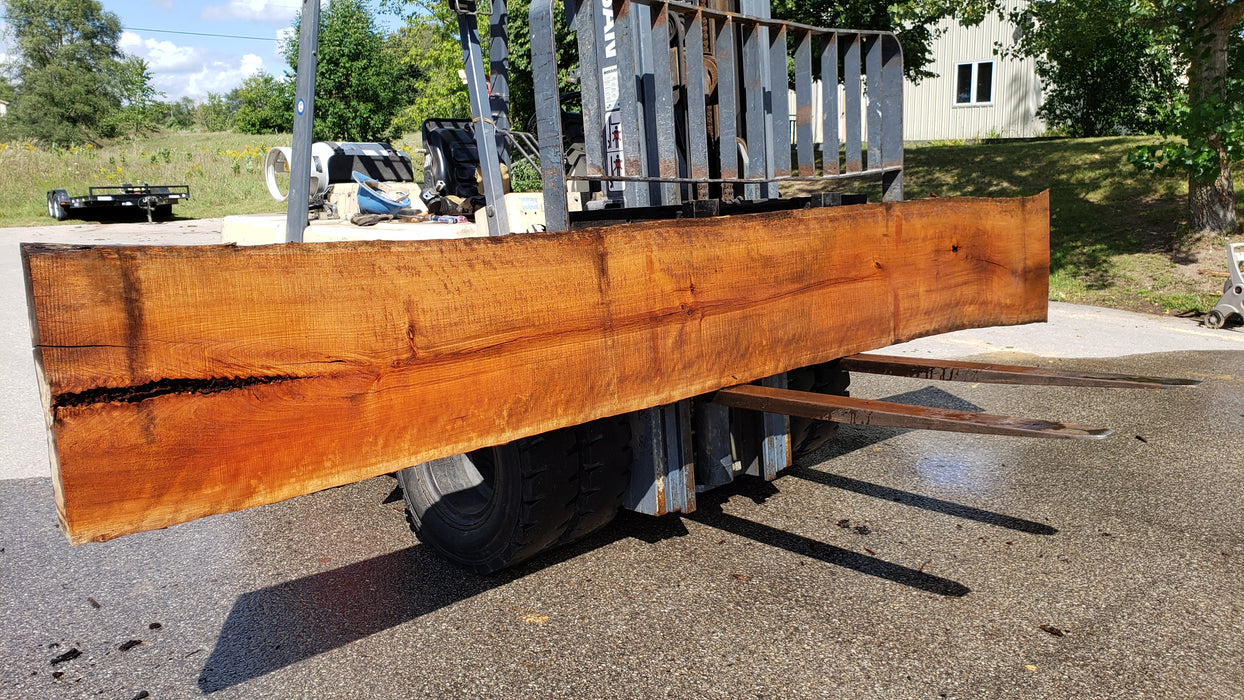 Cherry, American / Flame Figure #8015 (LA) - 2-1/2" x 20" to 23" x 174" FREE SHIPPING within the Contiguous US. freeshipping - Big Wood Slabs