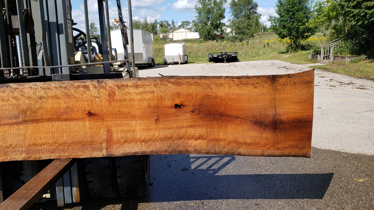 Cherry, American / Flame Figure #8015 (LA) - 2-1/2" x 20" to 23" x 174" FREE SHIPPING within the Contiguous US. freeshipping - Big Wood Slabs