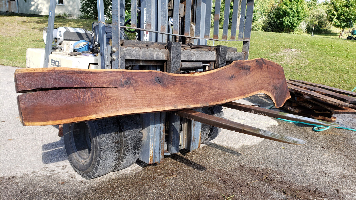 Walnut, American #8028(LA) - 2" x 11" to 23" x 132" - FREE SHIPPING within the Contiguous US. freeshipping - Big Wood Slabs