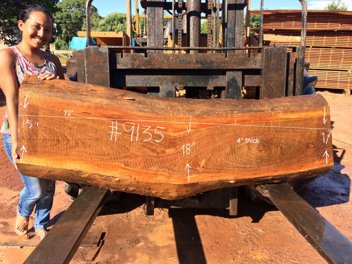 Ipe / Brazilian Walnut #9135 - 4" x 15" to 18" x 72" FREE SHIPPING within the Contiguous US. freeshipping - Big Wood Slabs