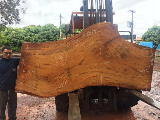 Angelim Pedra # 9577 - 2-1/8" x 34" to 49" x 104" FREE SHIPPING within the Contiguous US. freeshipping - Big Wood Slabs