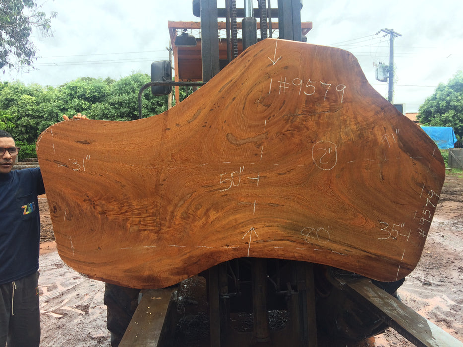 Angelim Pedra # 9579 - 2-1/8" x 35" to 50" x 85" FREE SHIPPING within the Contiguous US. freeshipping - Big Wood Slabs