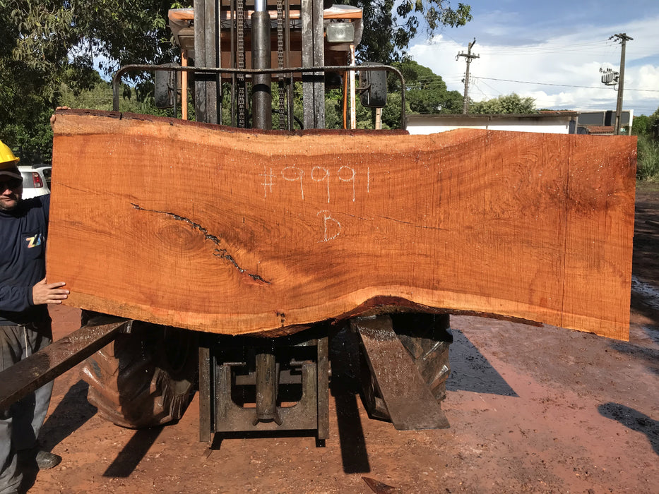Jatoba / Brazilian #9991 – 2-1/4″ x 31″ to 37″ x  106" FREE SHIPPING within the Contiguous US. freeshipping - Big Wood Slabs