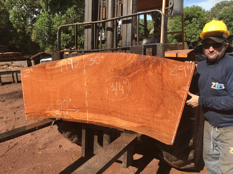 Jatoba / Brazilian #9992 –1-3/4″ x 28″ to 30″ x  80" to 90" FREE SHIPPING within the Contiguous US. freeshipping - Big Wood Slabs