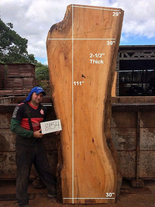 Curatinga Mahogany / Cedrorana #8154 - 2-1/2" x 29" to 39" x 111" FREE SHIPPING within the Contiguous US. freeshipping - Big Wood Slabs