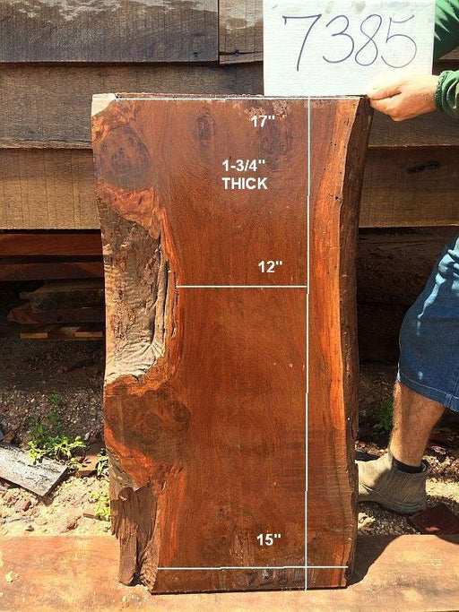 Ipe / Brazilian Walnut #7385 - 1-3/4" x 12" to 17" x 36" FREE SHIPPING within the Contiguous US. freeshipping - Big Wood Slabs