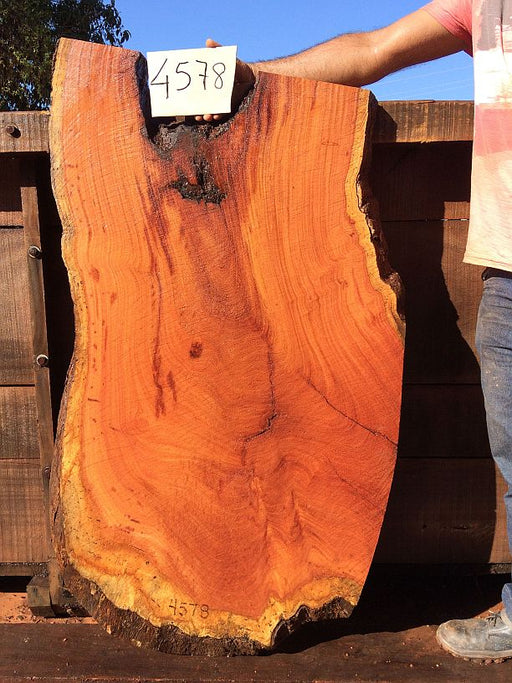 Cumaru / Brazilian Teak #4578 - 2-1/2" x 27" to 29" x 50" FREE SHIPPING within the Contiguous US. freeshipping - Big Wood Slabs