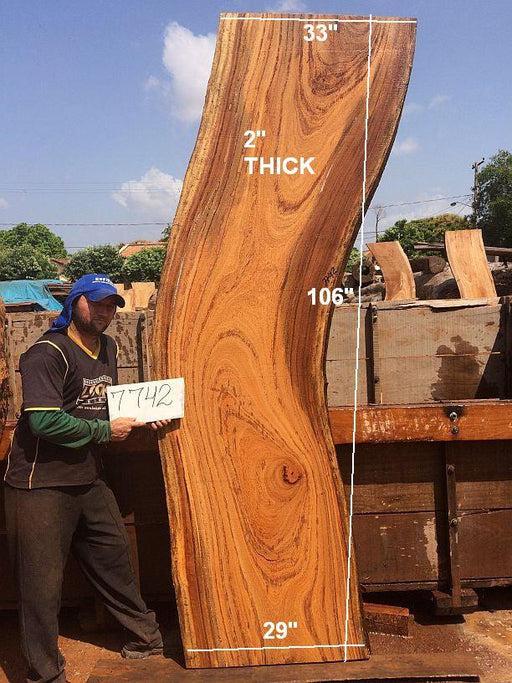 Angelim Pedra #7742 - 2" x 29" to 33" x 106" FREE SHIPPING within the Contiguous US. freeshipping - Big Wood Slabs