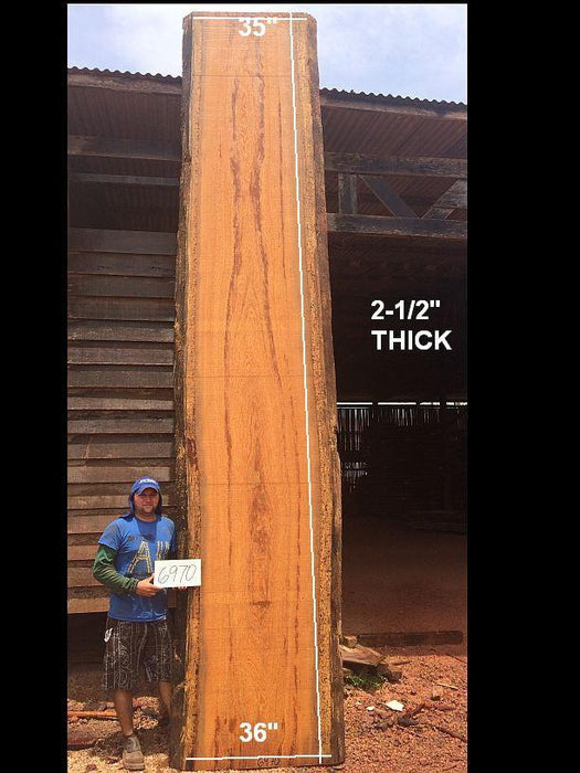 Angelim Pedra #6970- 2-1/2" X 35" to 36" X 205" FREE SHIPPING within the Contiguous US. freeshipping - Big Wood Slabs