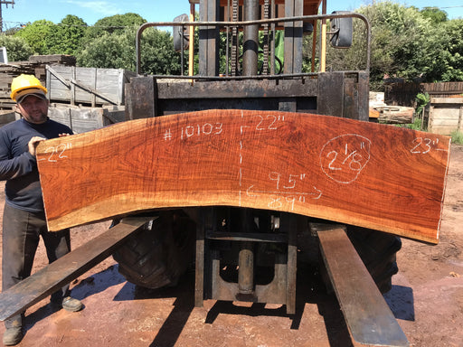 Jatoba / Brazilian #10103 –2-1/8″ x  22″ to 23" x  89" to 95" FREE SHIPPING within the Contiguous US. freeshipping - Big Wood Slabs