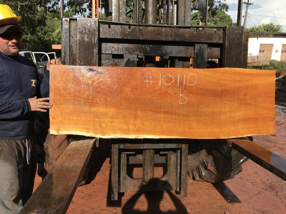 Tatajuba #10110 - 2-1/8" x 18" to 20" x  66" FREE SHIPPING within the Contiguous US. freeshipping - Big Wood Slabs