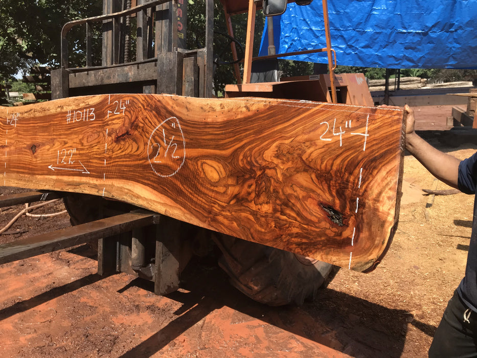 Jatoba / Brazilian #10113 –2-1/2″ x  24"  x   122" FREE SHIPPING within the Contiguous US. freeshipping - Big Wood Slabs