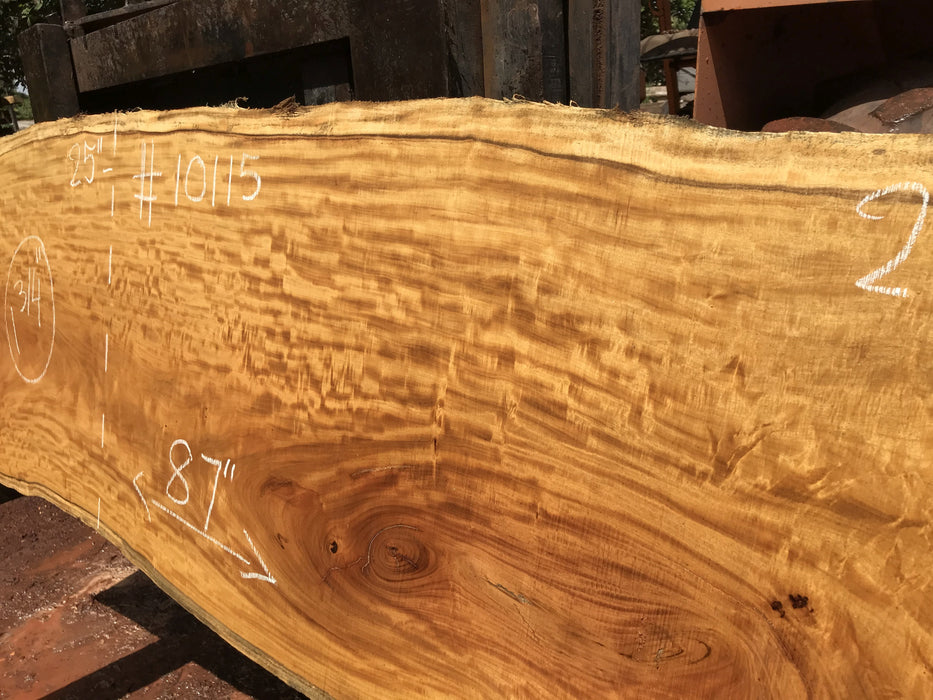 Garapa, #10115 - 1-3/4" x 25" x 26" x 87" FREE SHIPPING within the Contiguous US. freeshipping - Big Wood Slabs