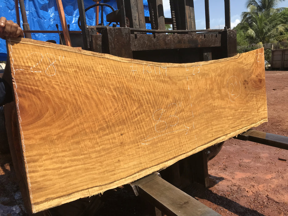 Garapa, #10117 - 2" x 23" x 28" x 83" FREE SHIPPING within the Contiguous US. freeshipping - Big Wood Slabs