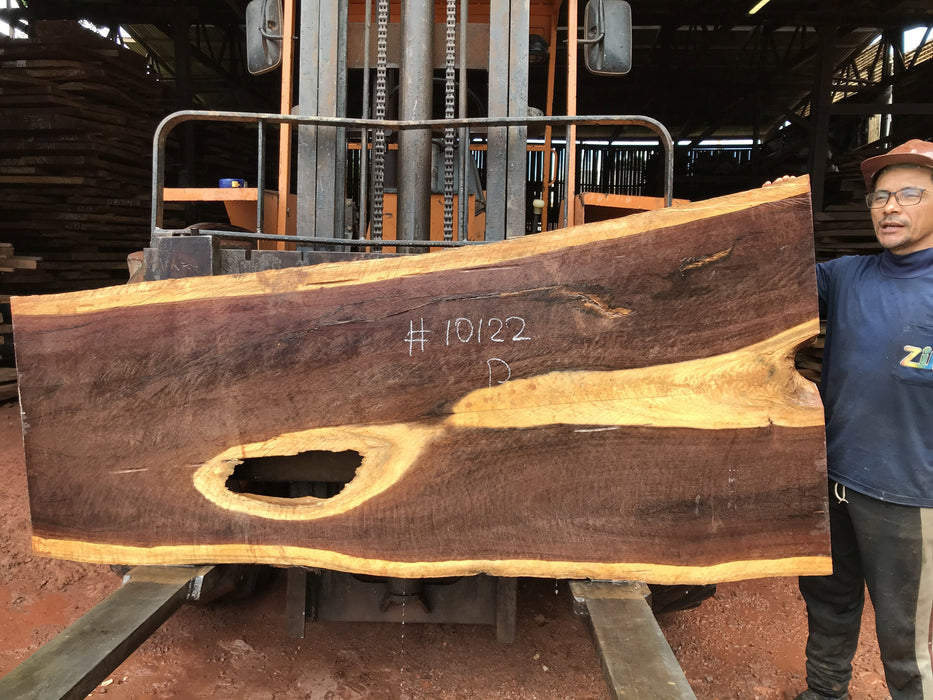 Brazilian Ebony/Gombeira #10122 - 2-1/4" x 25" to 38" x 80" FREE SHIPPING within the Contiguous US. freeshipping - Big Wood Slabs