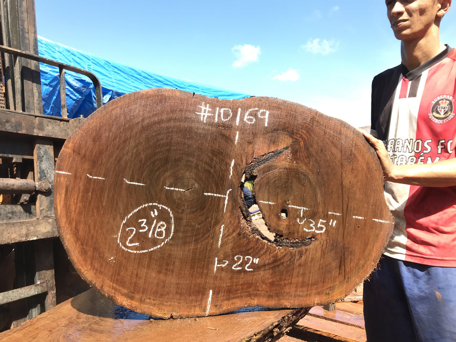 Ipe / Brazilian Walnut #10169 - 2-3/8" x  22"  x 35" FREE SHIPPING within the Contiguous US. freeshipping - Big Wood Slabs