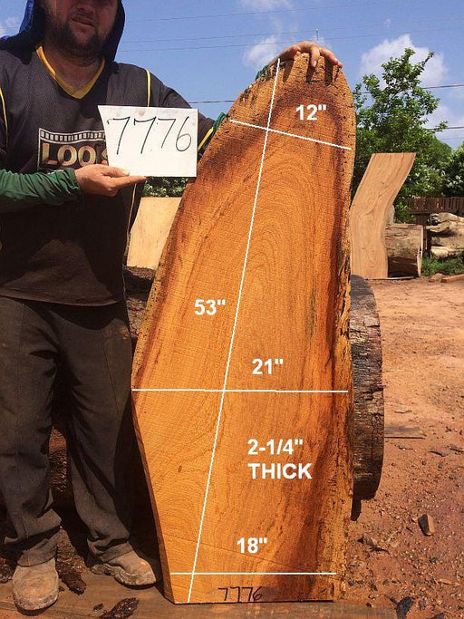 Angelim Pedra #7776- 2-1/4" x 12" to 21" x 53" FREE SHIPPING within the Contiguous US. freeshipping - Big Wood Slabs