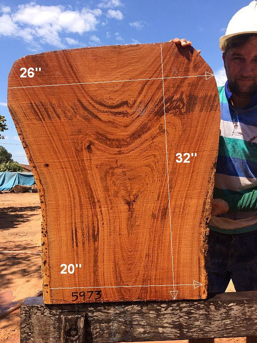 Angelim Pedra #5973- 2-3/4" x 20" to 26" x 32" FREE SHIPPING within the Contiguous US. freeshipping - Big Wood Slabs