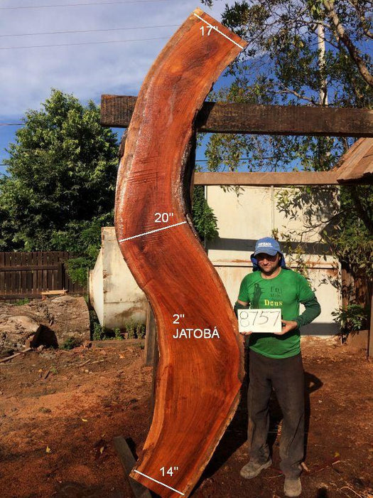 Jatoba / Brazilian Cherry #8757- 2″ x 14″ to 20″ x 132″ FREE SHIPPING within the Contiguous US. freeshipping - Big Wood Slabs