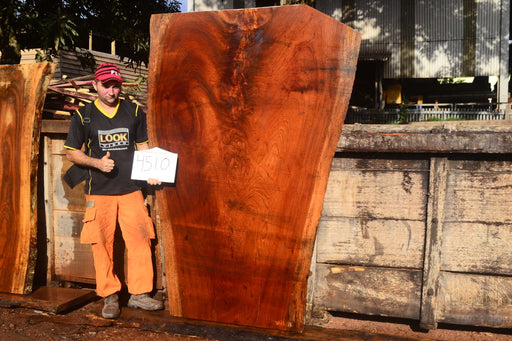 Jatoba / Brazilian Cherry #4510- 2-1/2" x 36" to 56" x 79" FREE SHIPPING within the Contiguous US. freeshipping - Big Wood Slabs