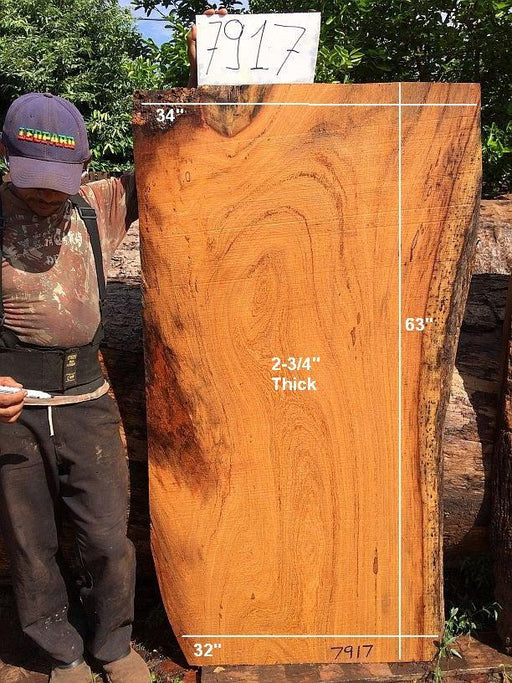 Angelim Pedra #7917- 2-3/4" x 32" to 34" x 63" FREE SHIPPING within the Contiguous US. freeshipping - Big Wood Slabs