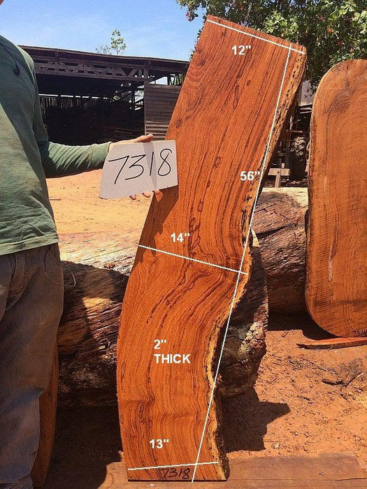 Angelim Pedra #7318 - 2" X 12" - 14" X 56" FREE SHIPPING within the Contiguous US. freeshipping - Big Wood Slabs