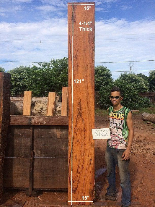 Angelim Pedra #8722 - 4-1/4" x 15" to 16" x 121" FREE SHIPPING within the Contiguous US. freeshipping - Big Wood Slabs