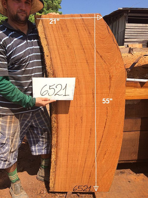 Angelim Pedra #6521 - 2-1/2" x 18" to 21" x 55" FREE SHIPPING within the Contiguous US. freeshipping - Big Wood Slabs