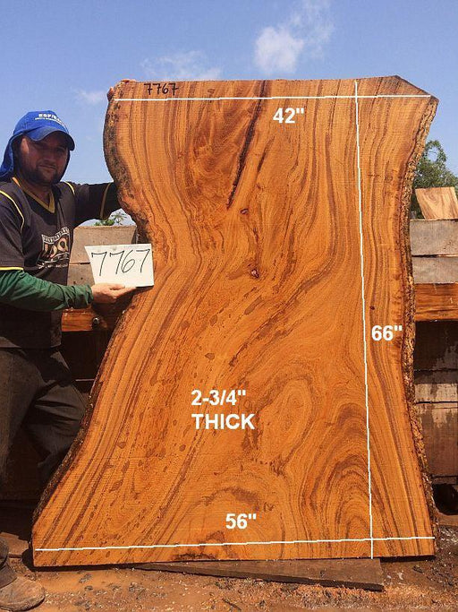 Angelim Pedra #7767- 2-3/4" x 42" to 56" x 66" FREE SHIPPING within the Contiguous US. freeshipping - Big Wood Slabs