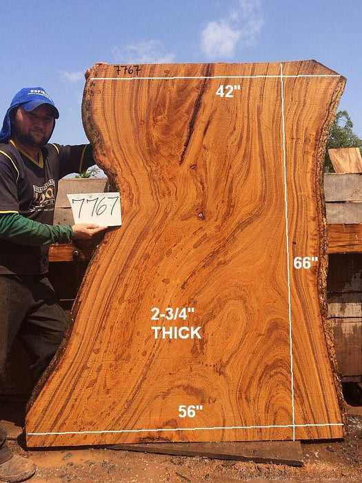 Angelim Pedra #7767- 2-3/4" x 42" to 56" x 66" FREE SHIPPING within the Contiguous US. freeshipping - Big Wood Slabs